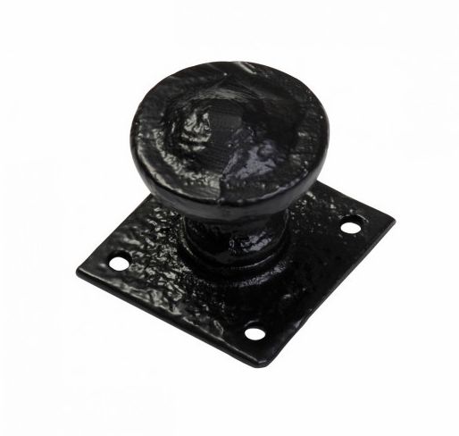 Midnight Black Cast Iron Door Knob Set