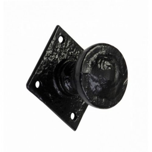 Midnight Black Cast Iron Door Knob Set