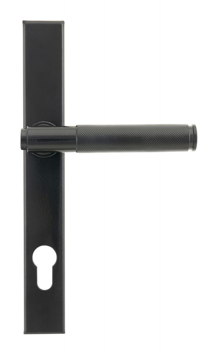 Midnight Black Slimline Lever Espag Door Handle Front