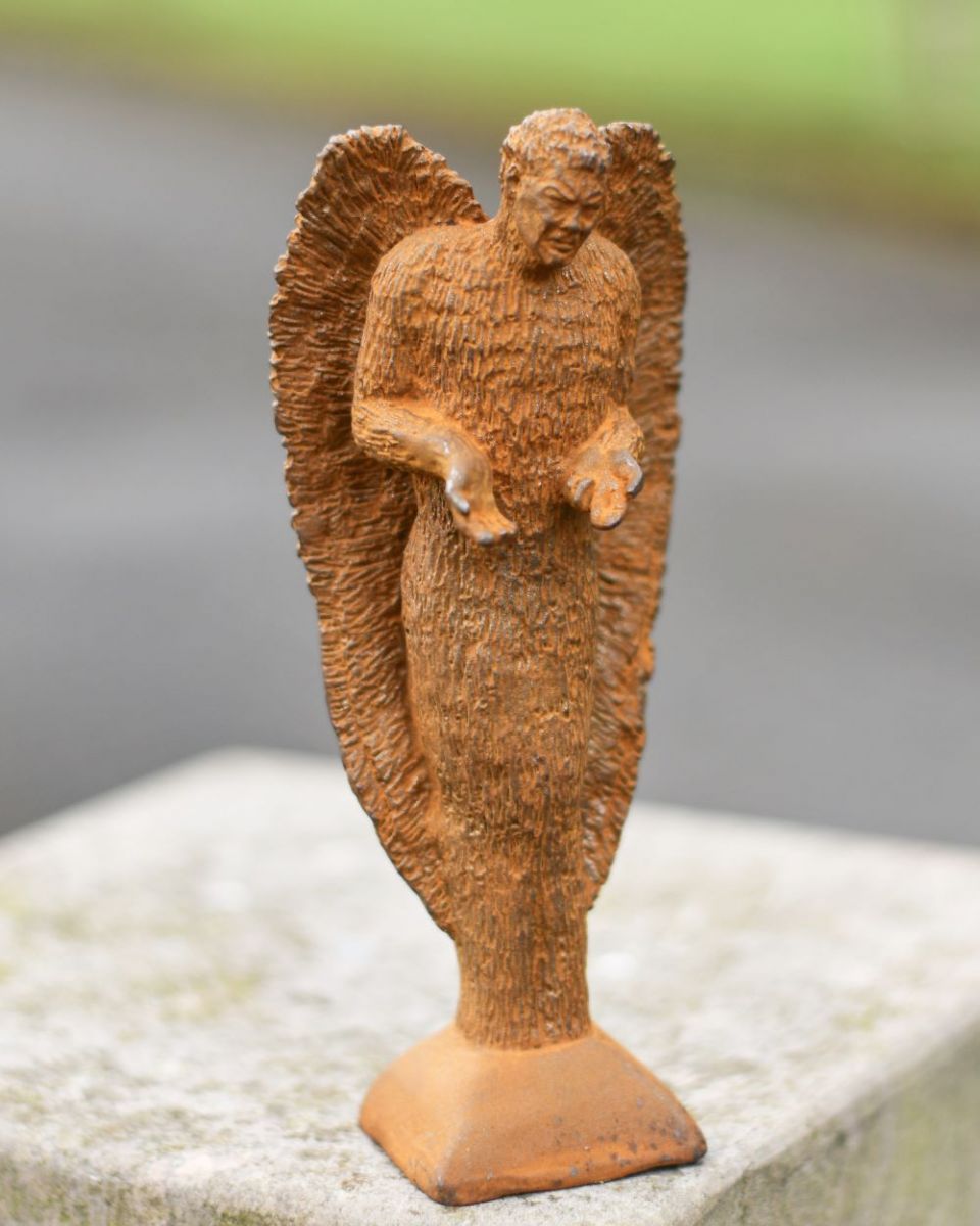 Three Quarter view of Mini Knife Angel Sculpture