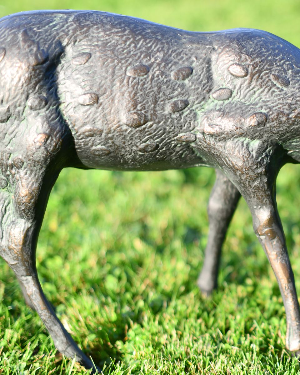 Close-up of the Detail on the Back of the Deer Sculpture