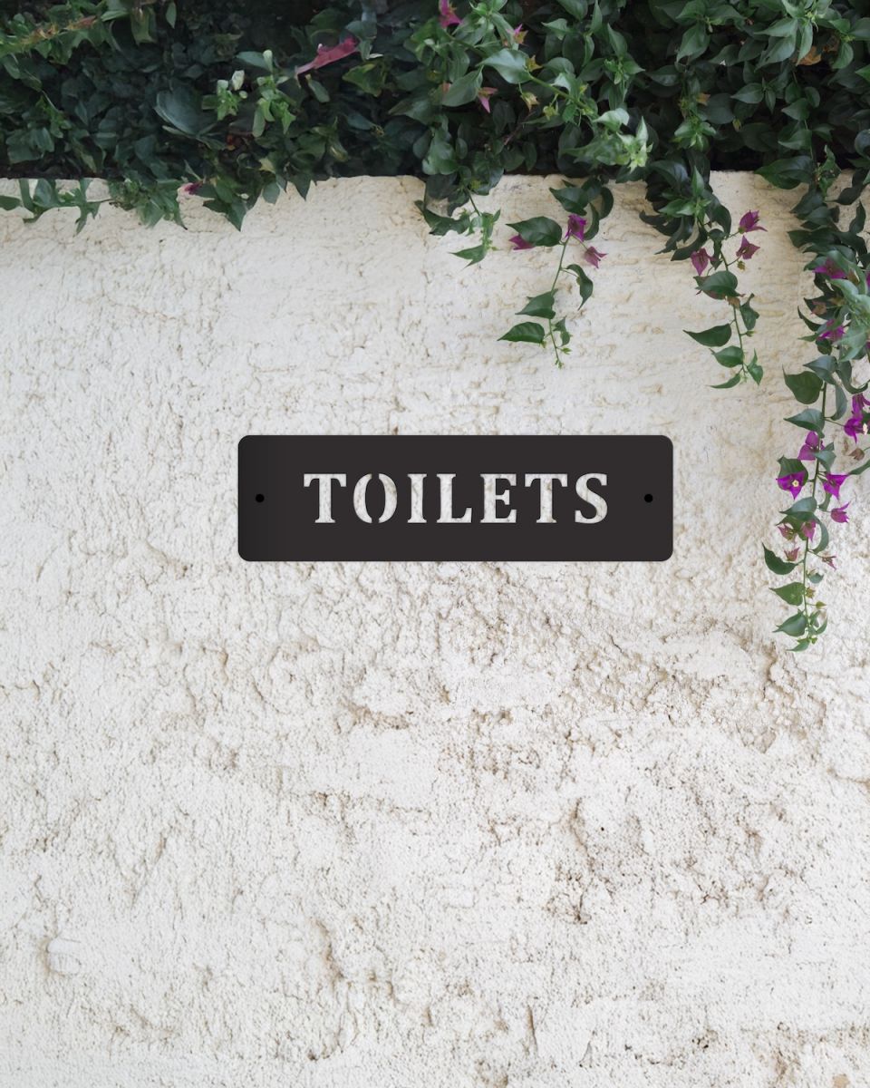 Minimalist Black "Toilets" Wall Sign Minimalist Black "Toilets" Wall Sign