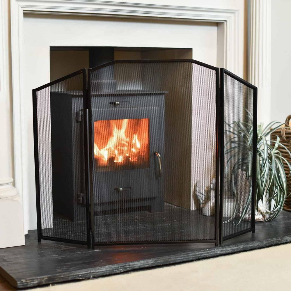 “Minster” Three Fold Fire Screen
