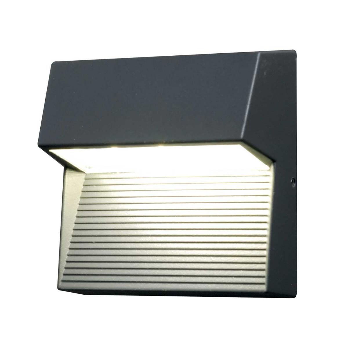 Modern "Hooded" LED Square Outdoor Wall Light - 15cm