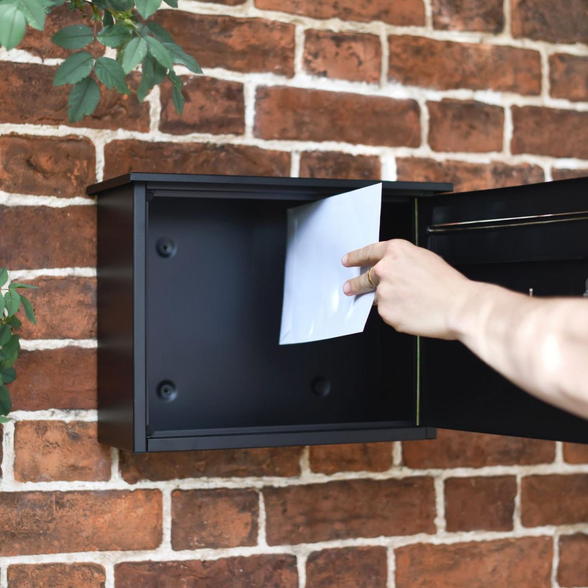 Front Opening Wall-Mounted Post Box in Use