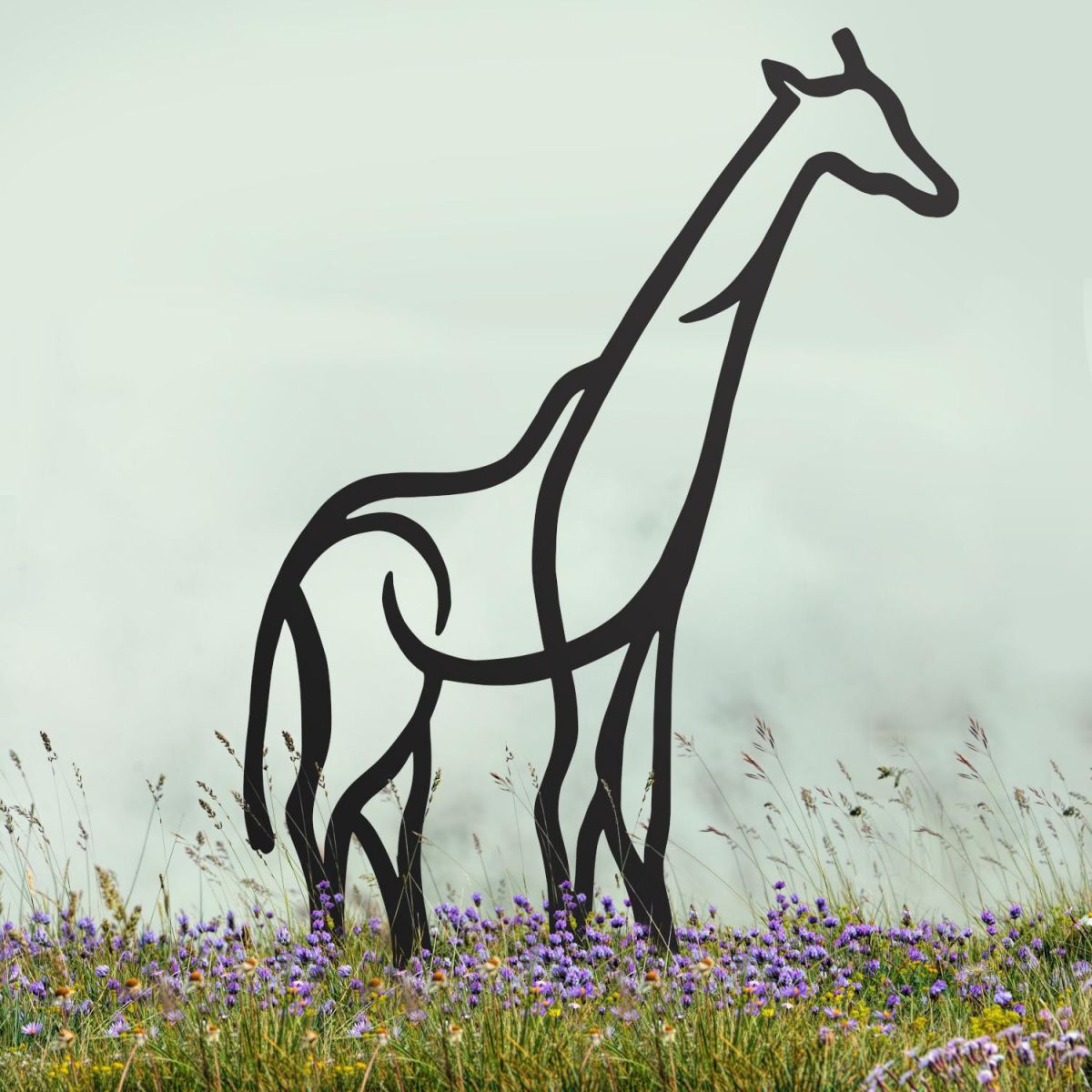 Black Contemporary Giraffe Silhouette