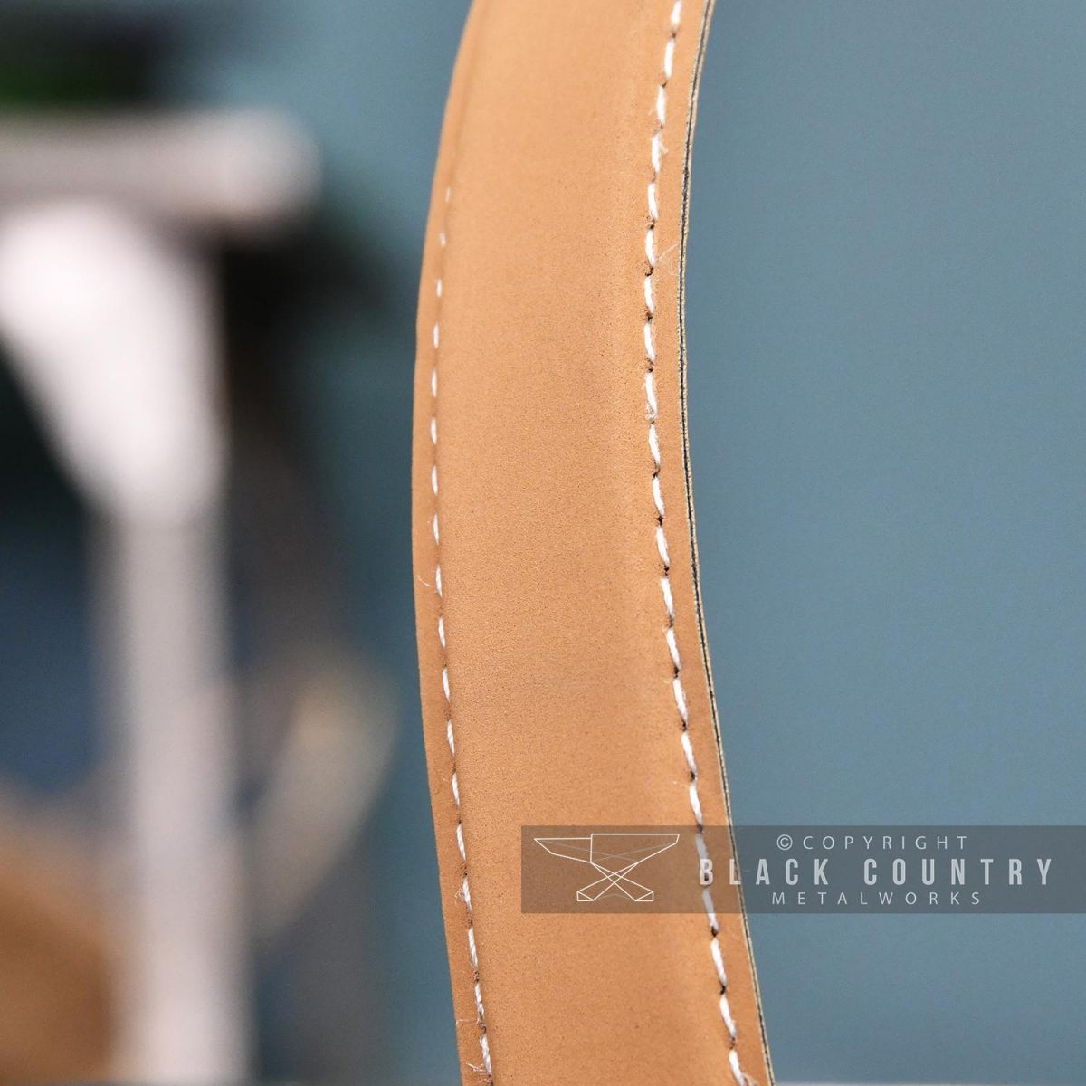 Leather Strap Handle on the Top of the Ash Bucket