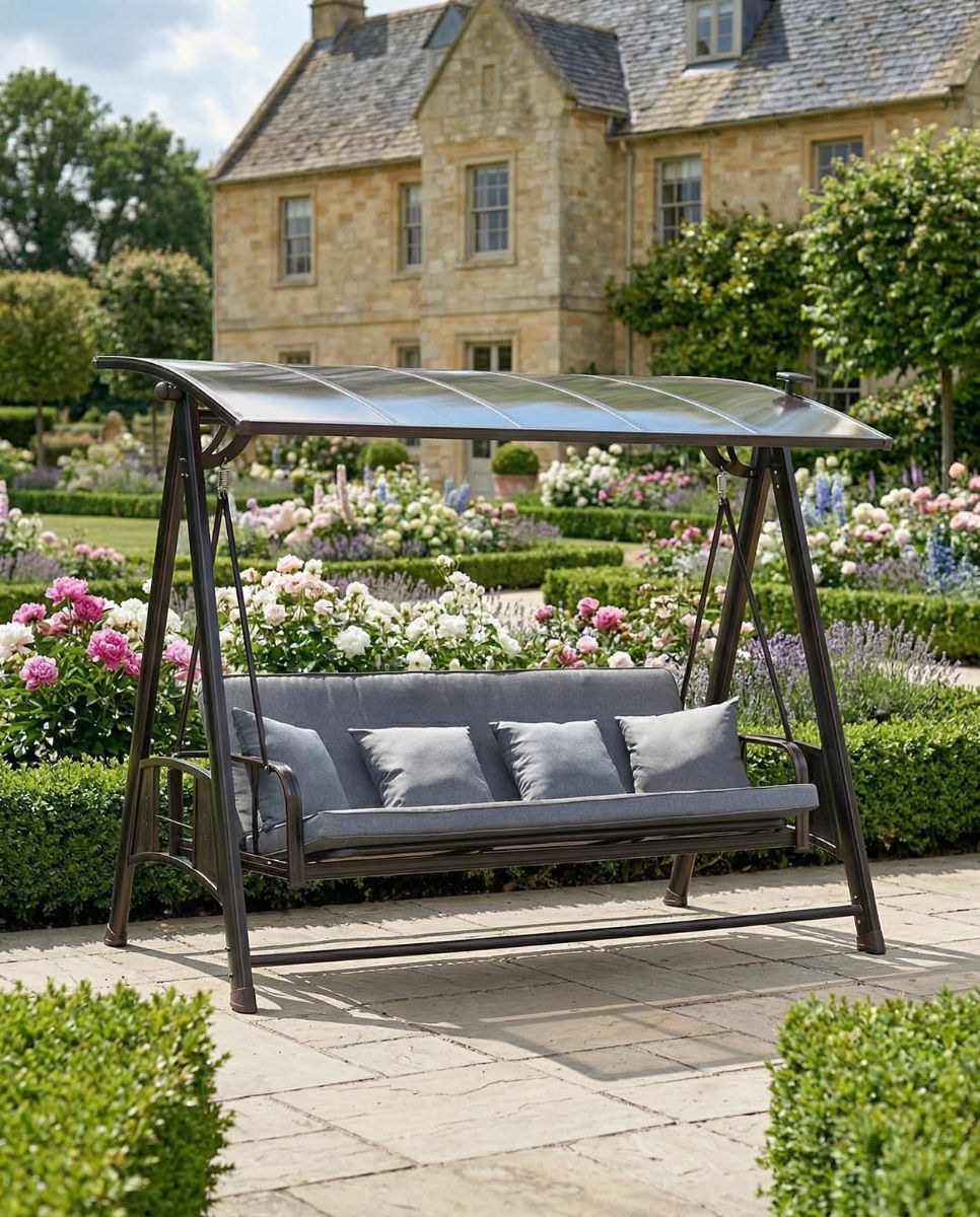 Modern Swing Seat with Built-in Lights Digital Illustration