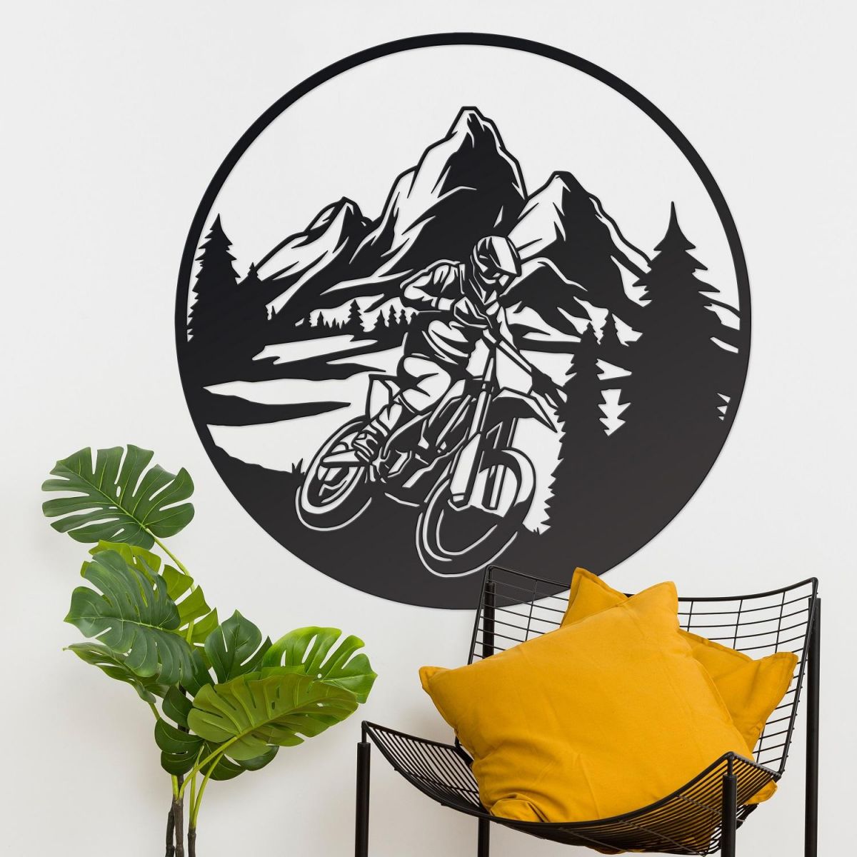 Motorcross Circular Wall Art 