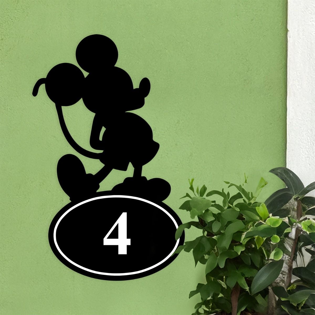 Mouse Iron House Number Sign  Mouse Iron House Number Sign