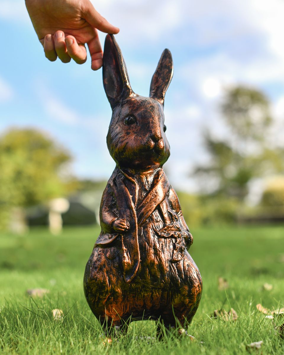Mr Rabbit Bronze & Copper Sculpture to Scale
