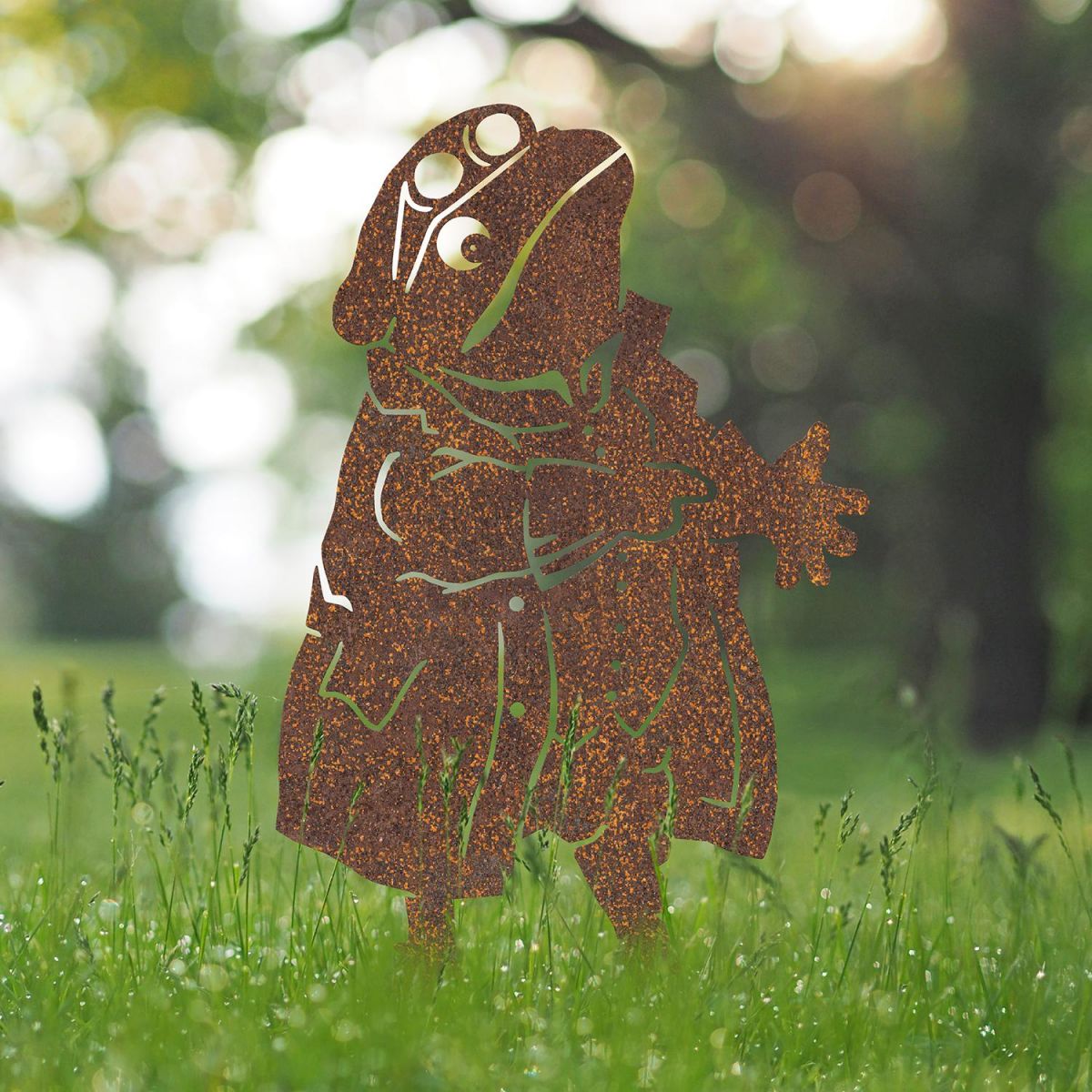 Mr Toad Silhouette in Use in the Garden