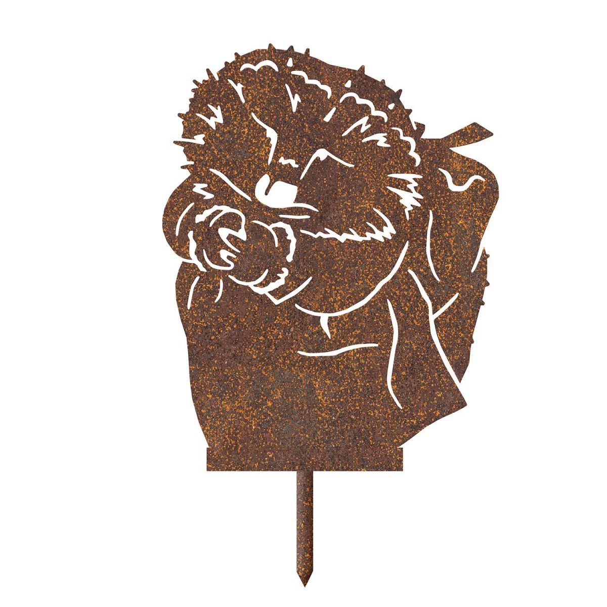 Mrs Hedgehog Silhouette in a Rustic Finish