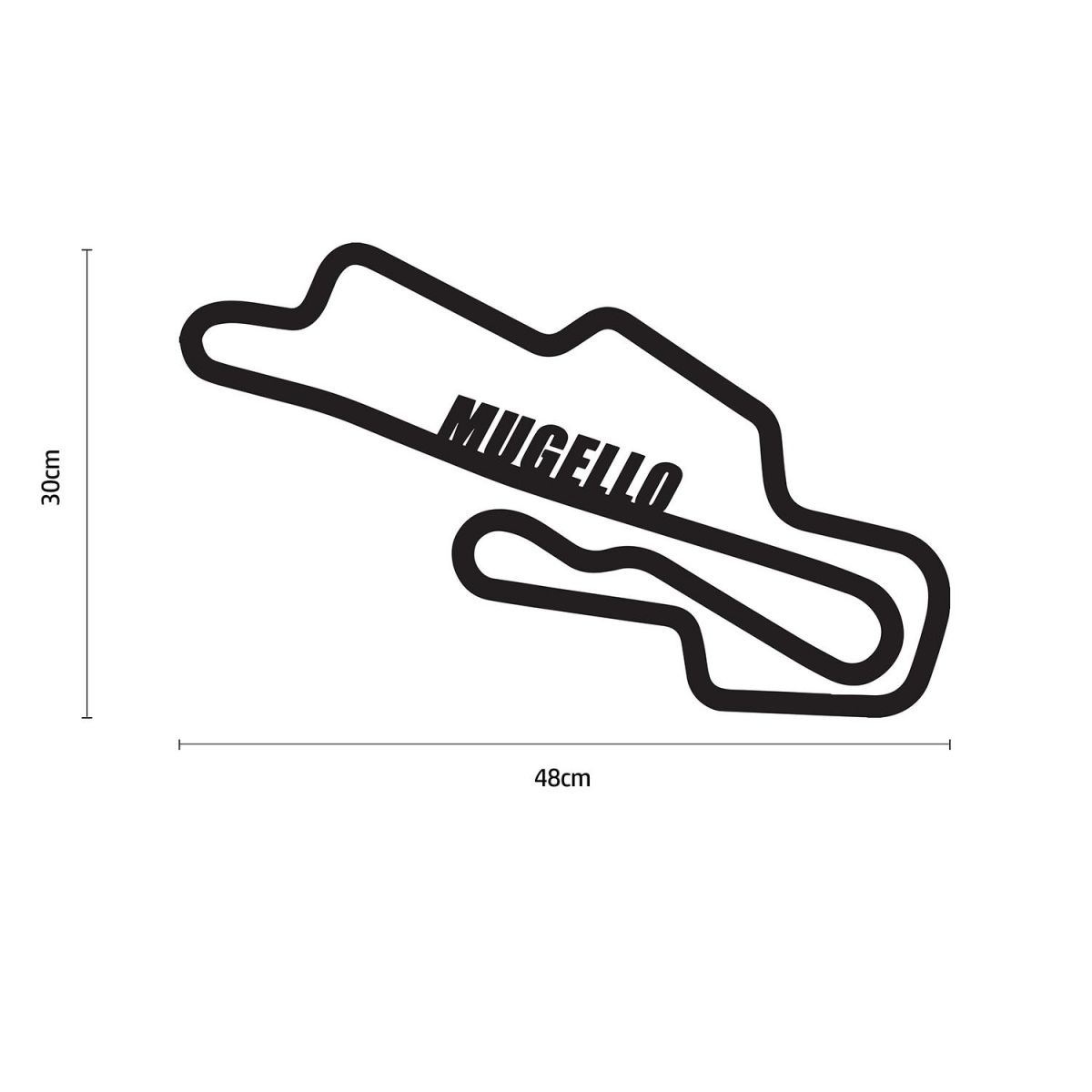Mugello Race Track Wall Art Dimensions 