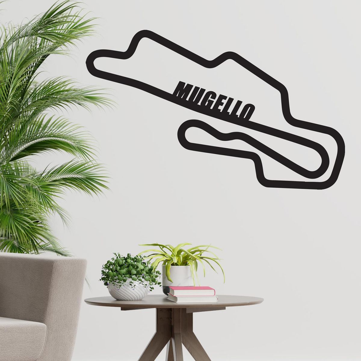 Mugello Race Track Wall Art in Situ in the Sitting Room