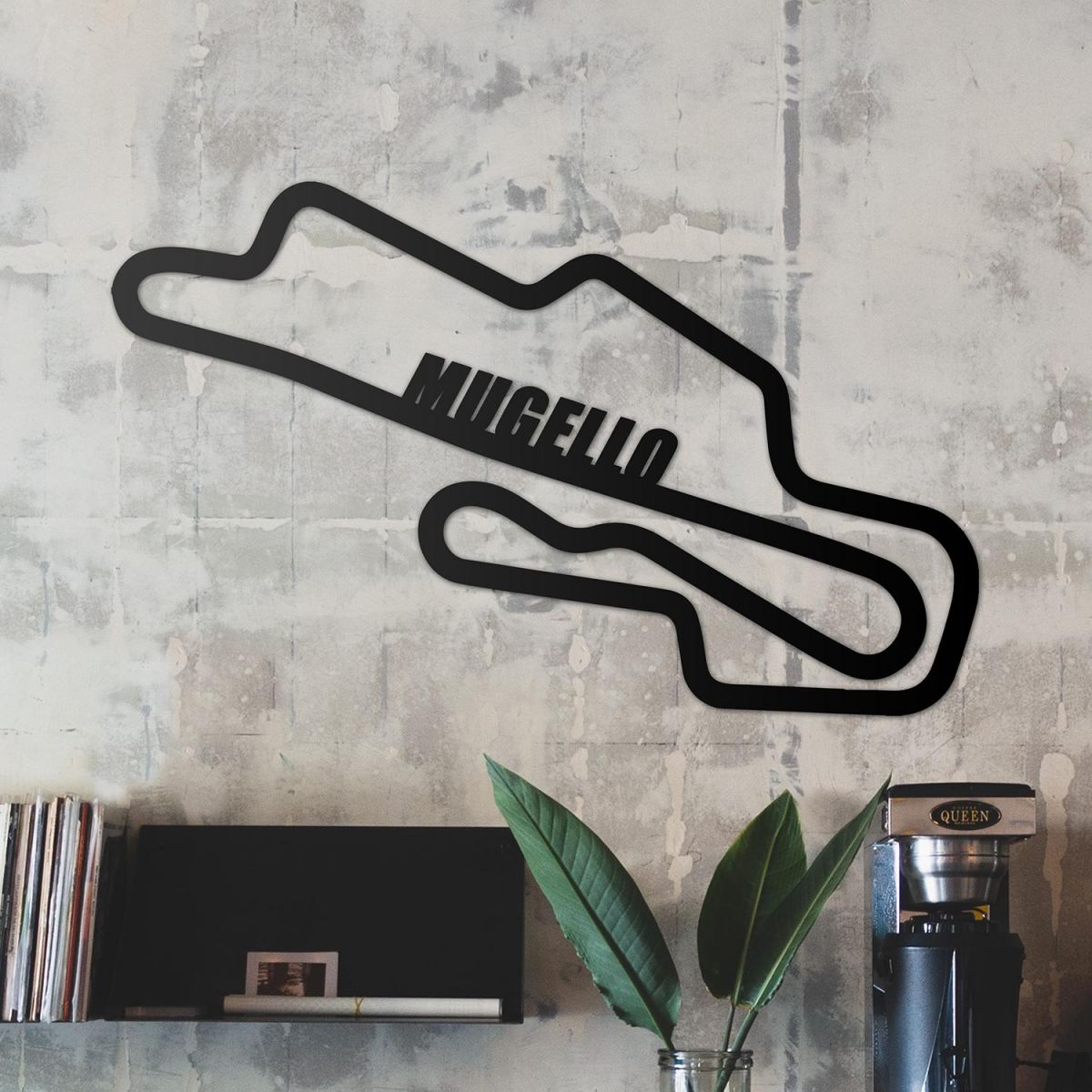 Mugello Race Track Wall Art in the Living Room