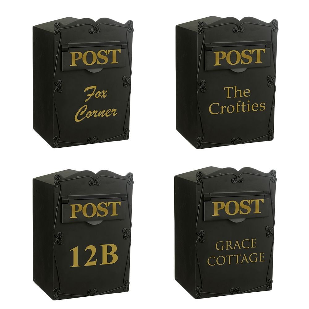 Examples of the Vinyl sign Writing on the "The Mulrose" Post Box