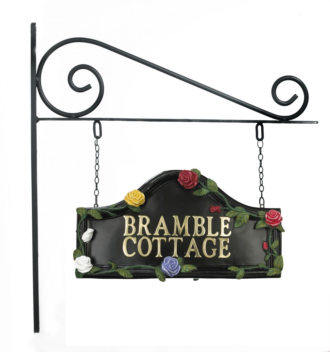 Multi Colour Roses Hand Painted Double Sided House Name Sign