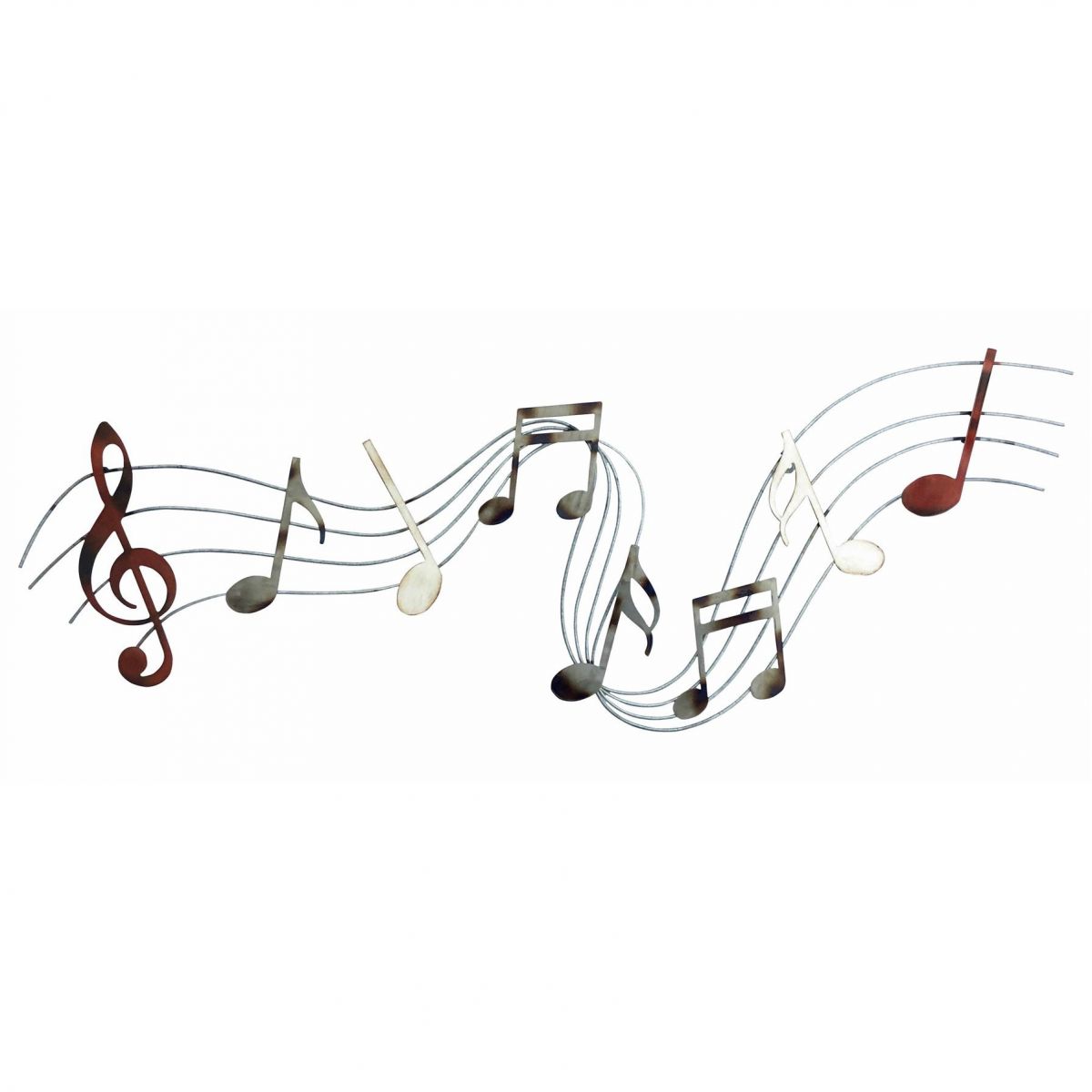 Musical Metal Wall Art Sign in a Metallic Finish