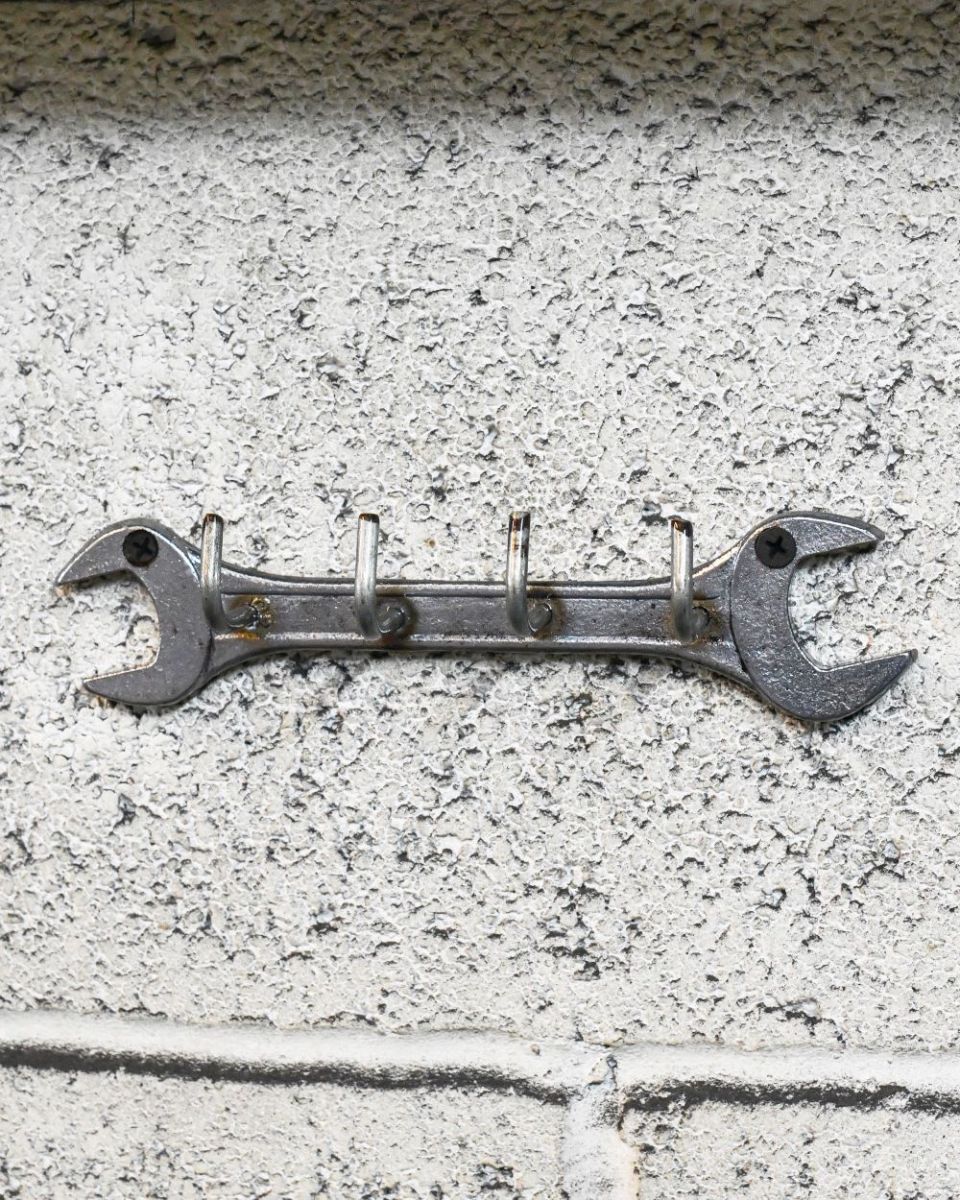 Spanner Coat Hook Natural Recycled Iron