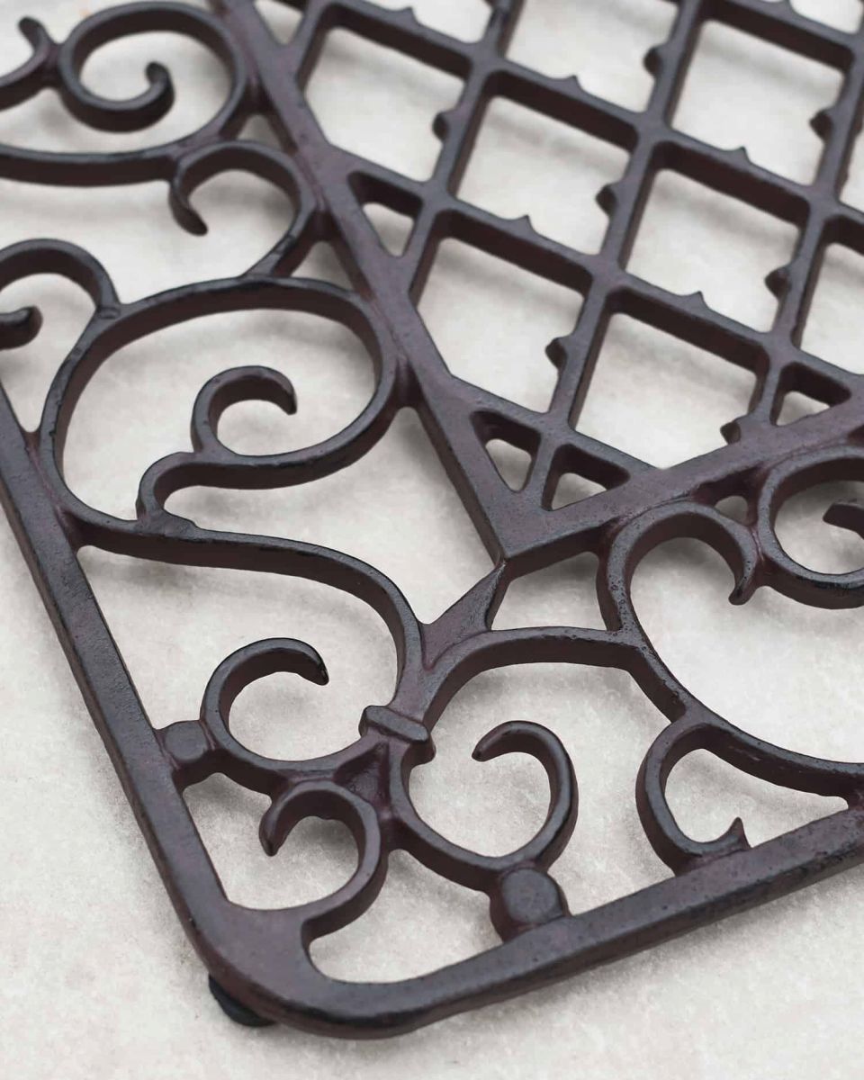 Natural Cast Iron Ornate "Aureate" Rectangular Doormat