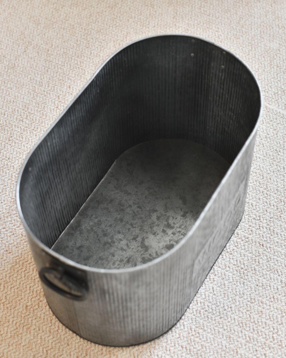 Above The Large Natural Steel Arreton Ribbed Log Basket