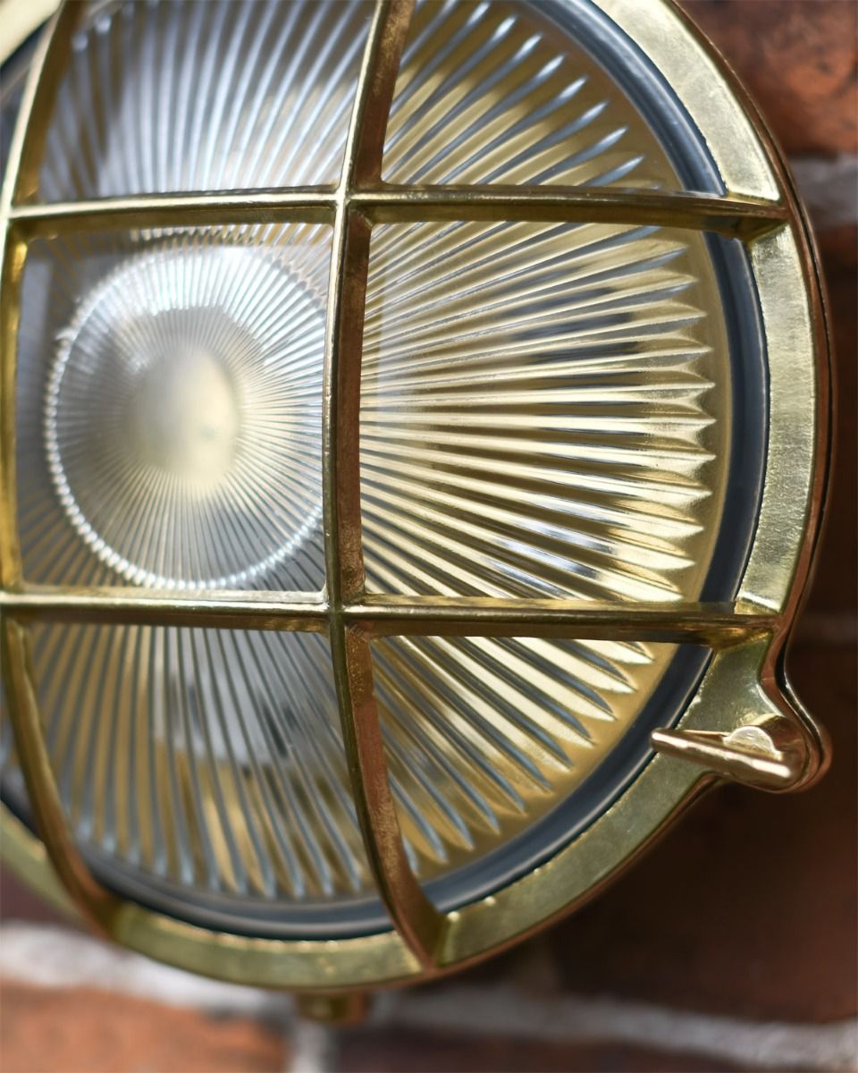 Antique Brass Nautical "Bow" Wall Light  Antique Brass Nautical "Bow" Wall Light