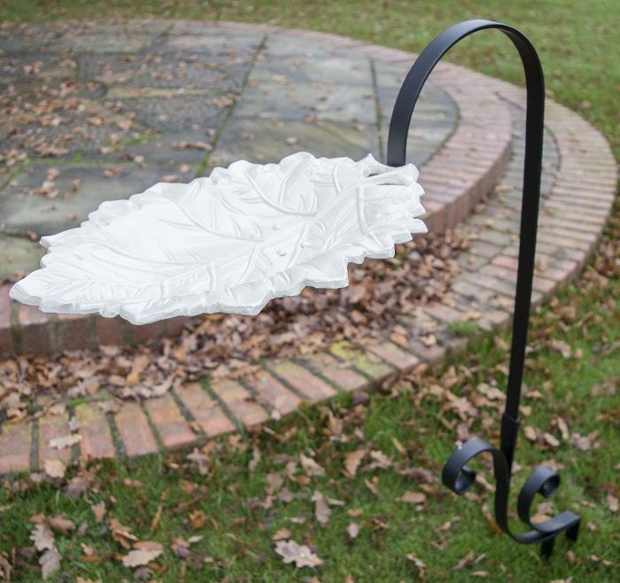 New Forest Leaf Design Bird Bath & Feeder