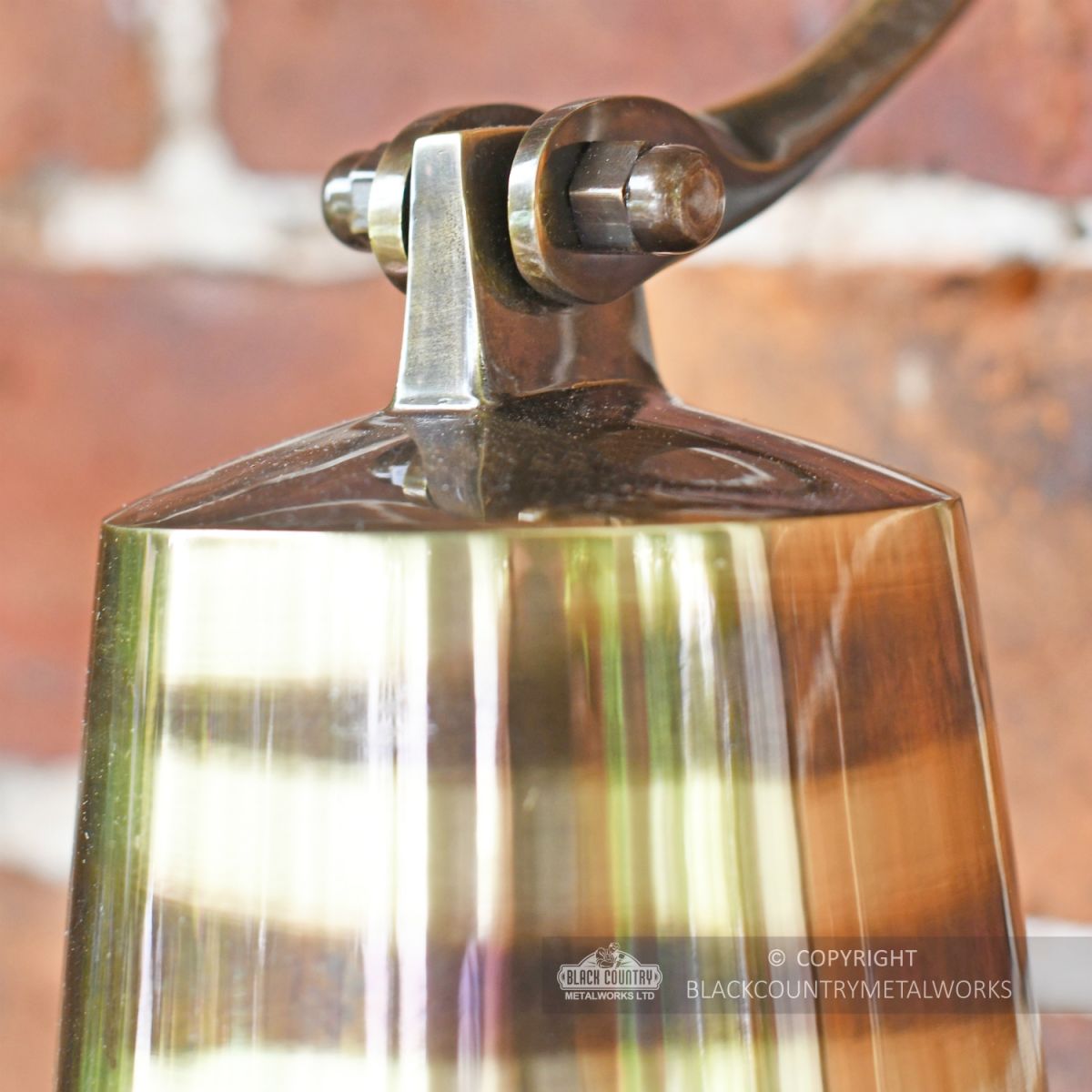  6" Antique Brass Bell with Rope Lanyard