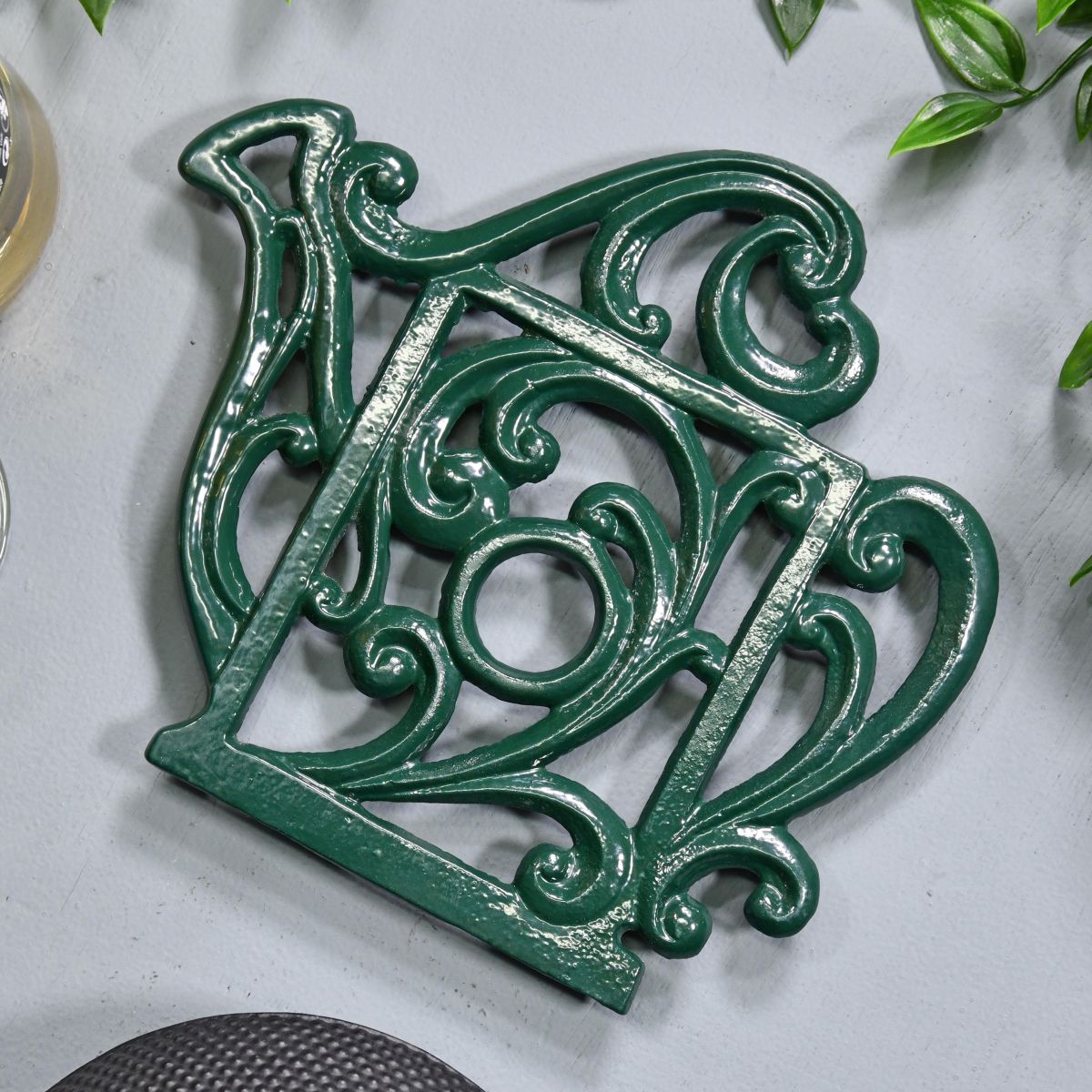 Green Cast Iron Kettle Trivet