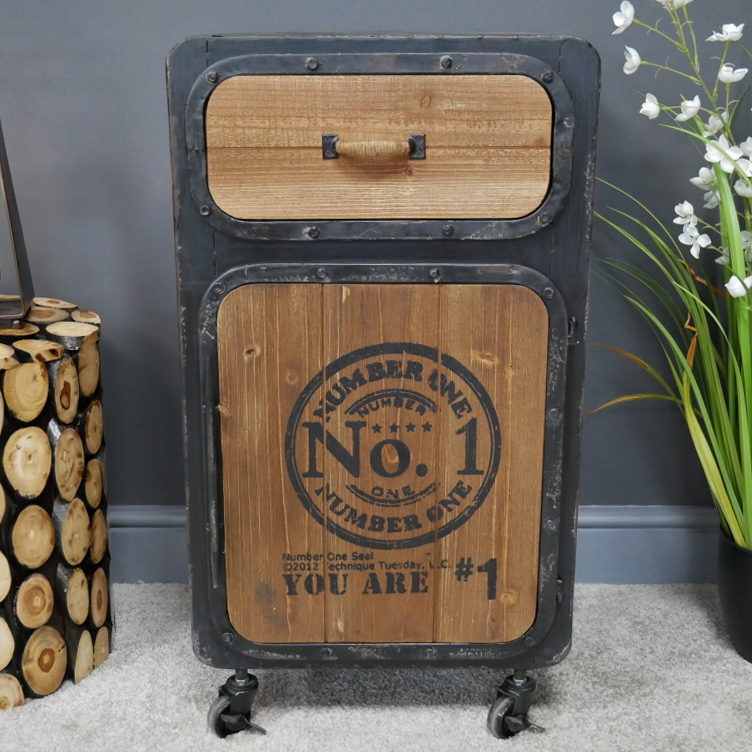 "No 1" Industrial Bedside Cabinet in the Home