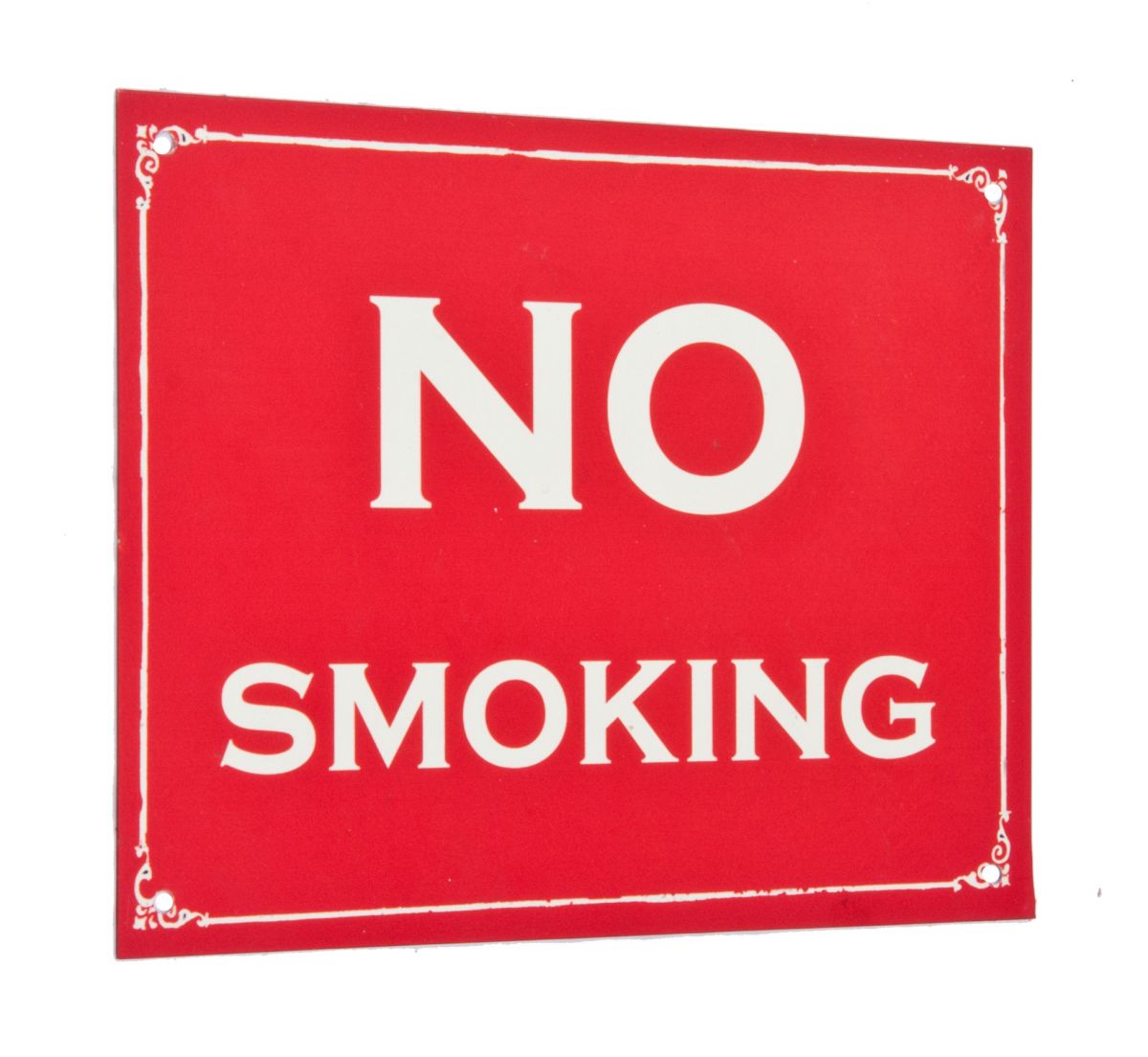 "No Smoking" Vintage Sheet Metal Sign