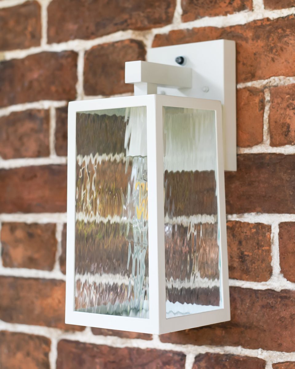 Oakley Cream Top Fix Wall Light in Situ Mounted on the Front of a House Oakley Cream Top Fix Wall Light in Situ Mounted on the Front of a House