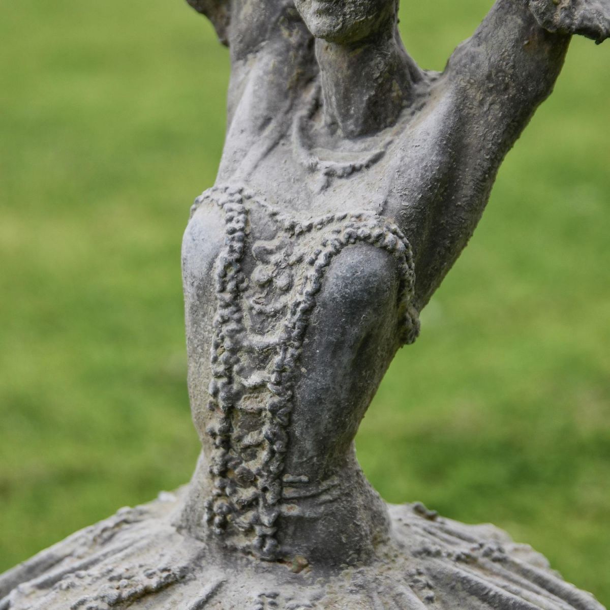 Close up of beading on bodice 