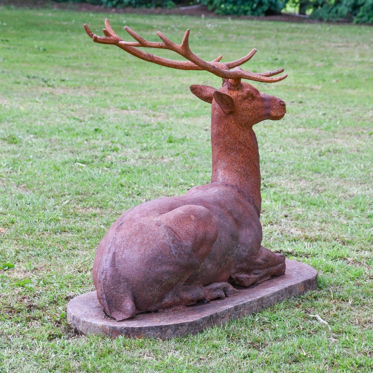 Rear view of Cast Iron Stag Sculpture 