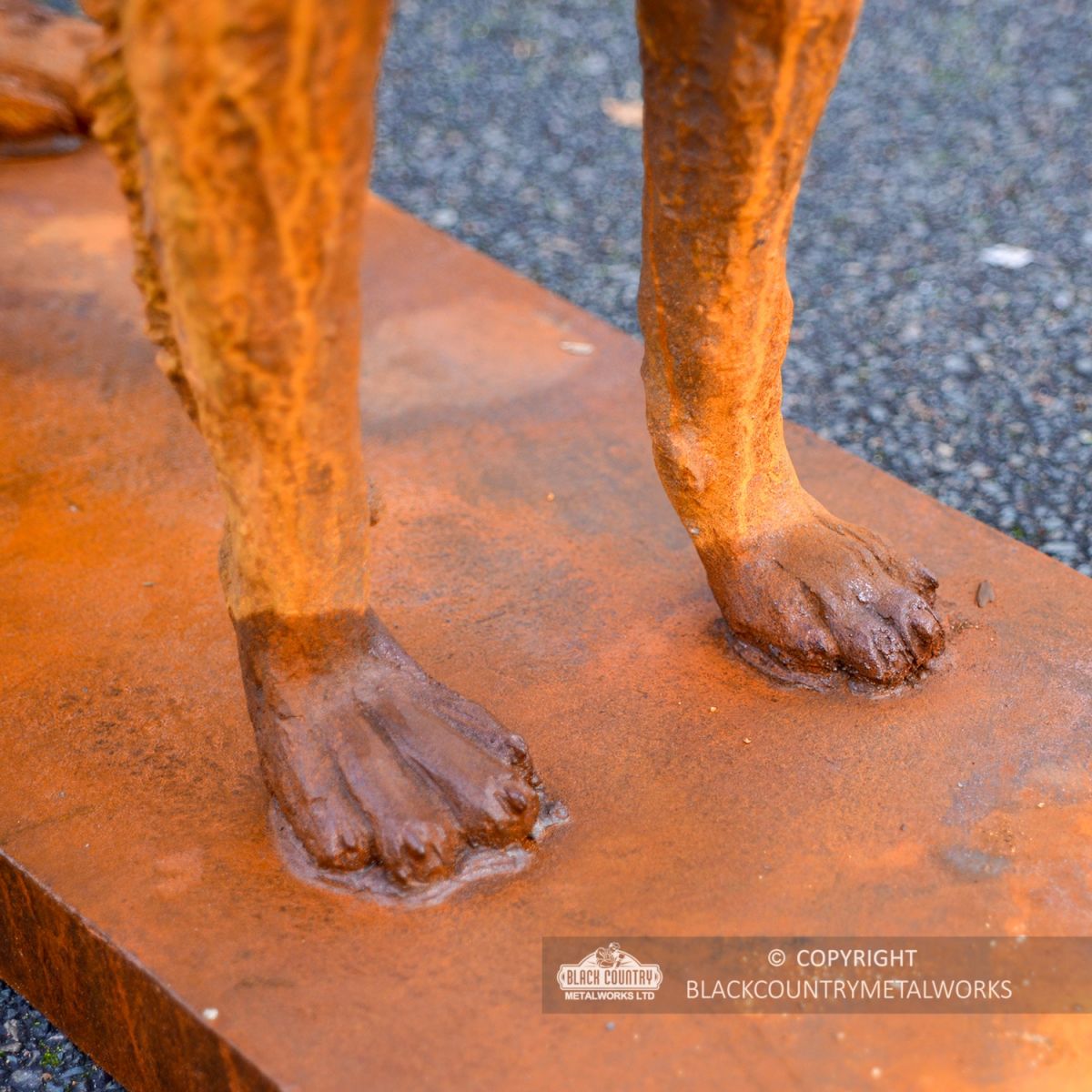 Rustic Cast Iron Wolf Sculpture "Surveying His Kingdom"