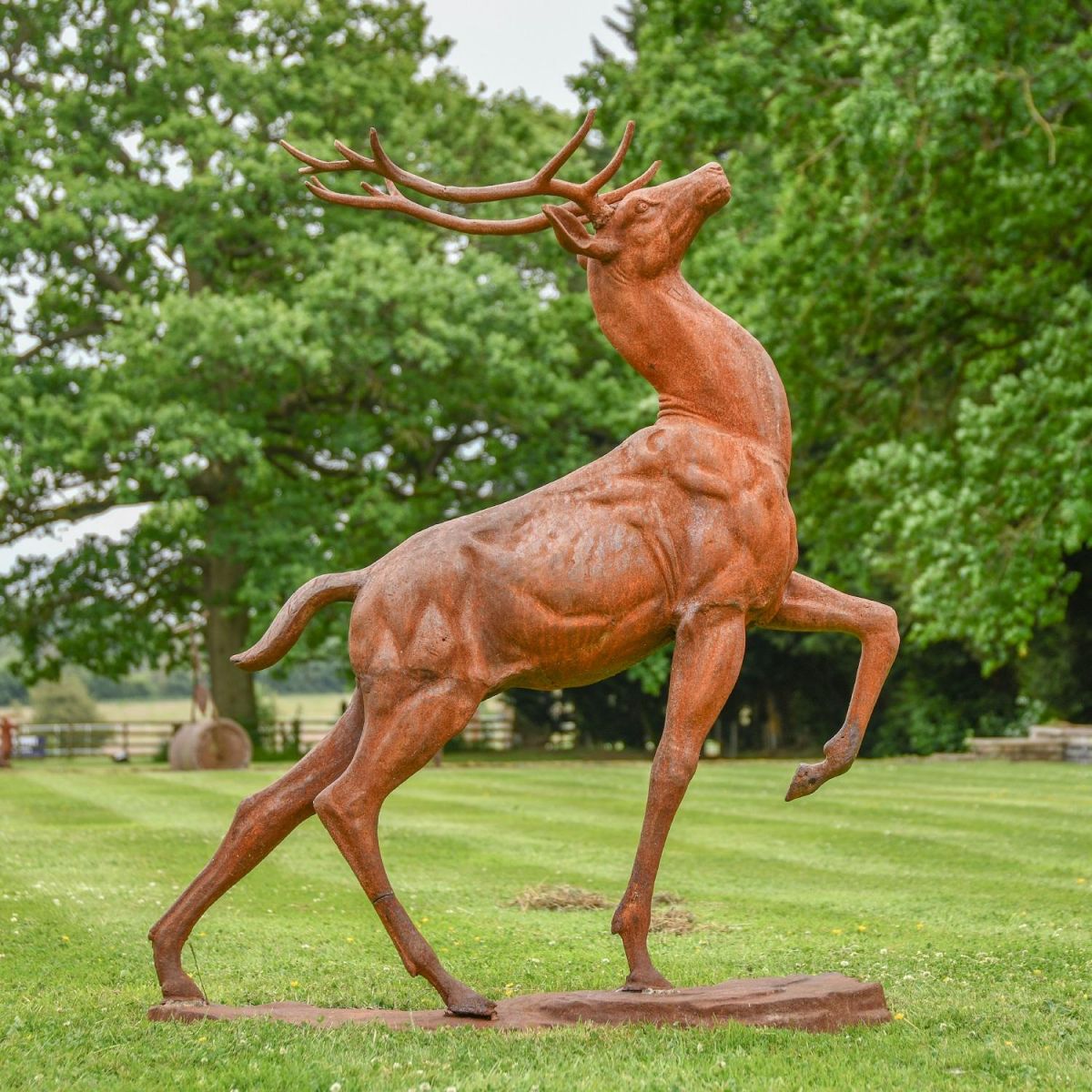 Cast Iron Stag Sculpture