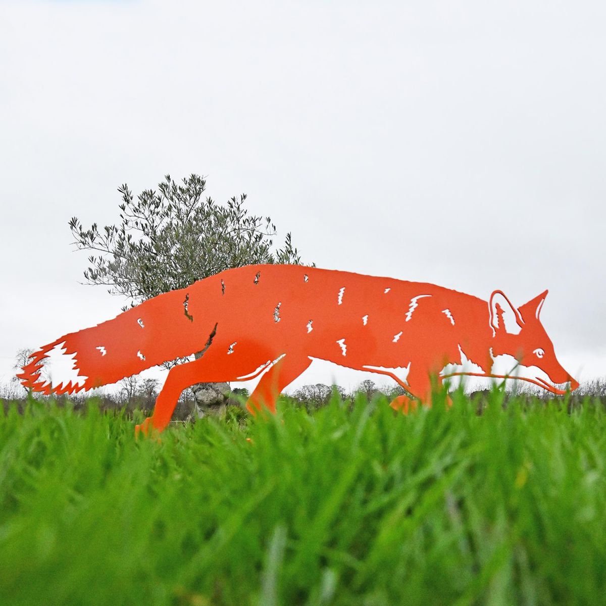 Iron Silhouette Fox in Orange  Iron Silhouette Fox in Orange