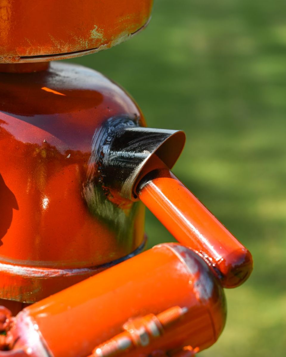 Close up of Orange Robot upper arm Close up of Orange Robot upper arm
