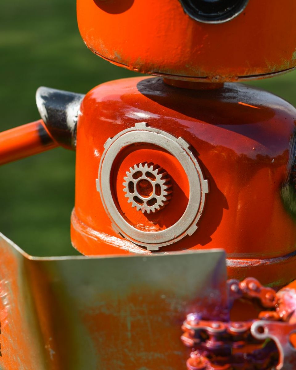 Close up of Orange Robot Chest detailing Close up of Orange Robot Chest detailing