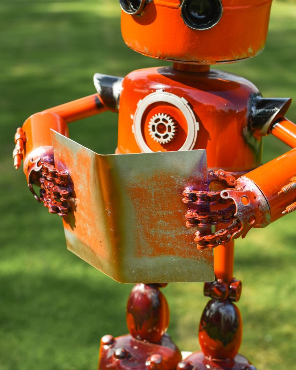 Close up of Orange Robot newspaper Close up of Orange Robot newspaper