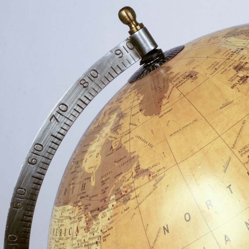 Close-up of the Detail on the Globe