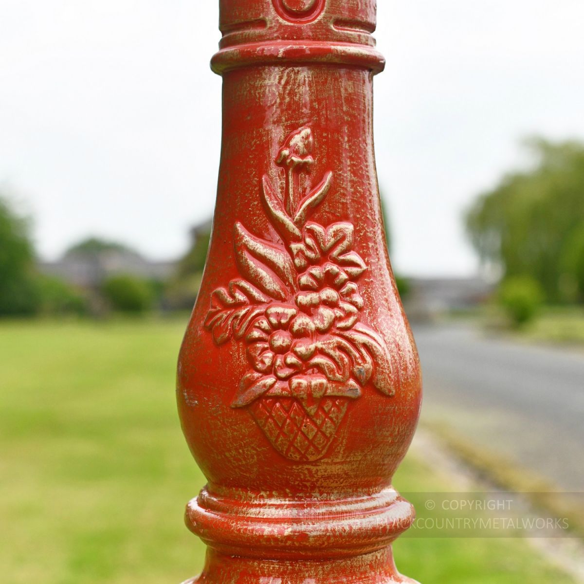 Ornate Detailing on iron lamp post