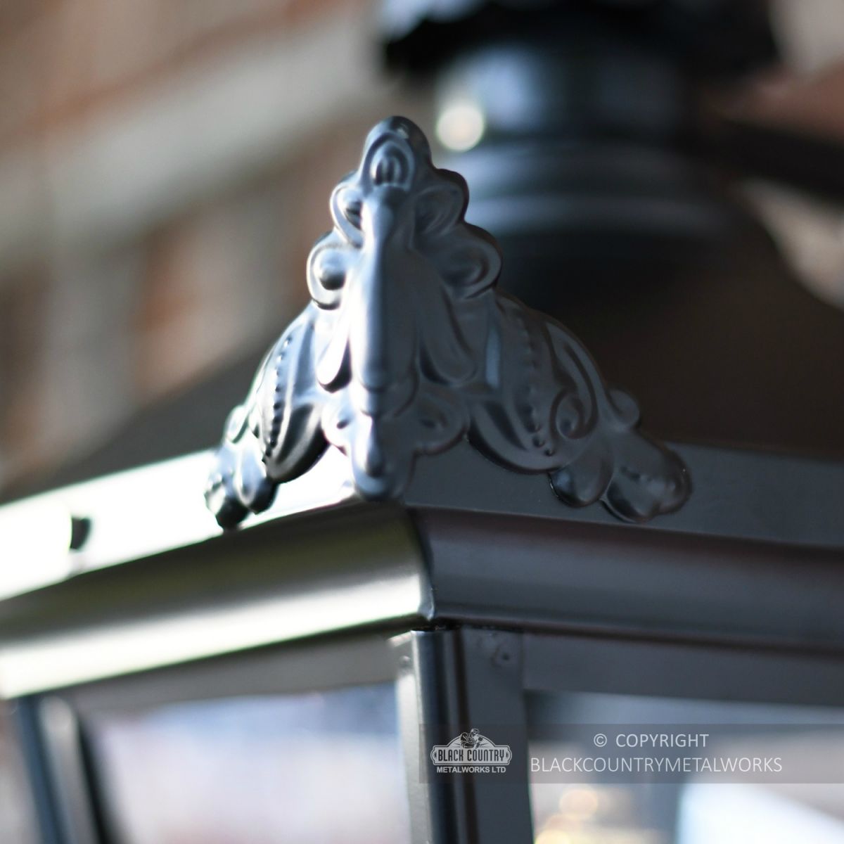 Ornate Finials On The Black Lantern