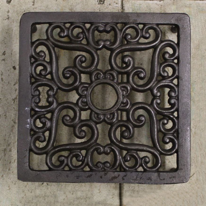 Square Heart Design Cast Iron Air Brick