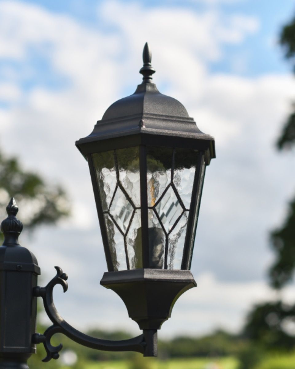 "Lord Dartmoor" Double-Headed Victorian Lamp Post Seeded Glass