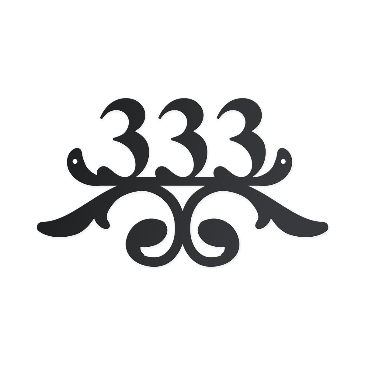 Traditional Iron Ornate Number Sign in Black Traditional Iron Ornate Number Sign in Black