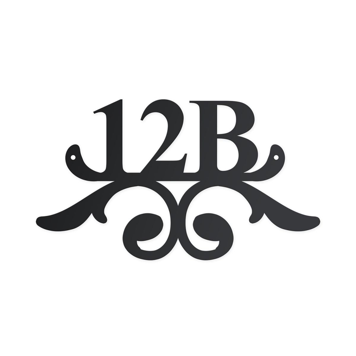 Traditional Iron Ornate Number Sign in Steel Traditional Iron Ornate Number Sign in Steel