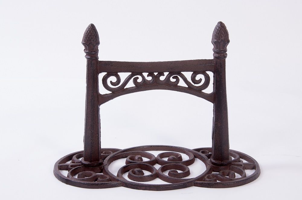 Rustic Cast Iron Scroll Design Boot Scraper