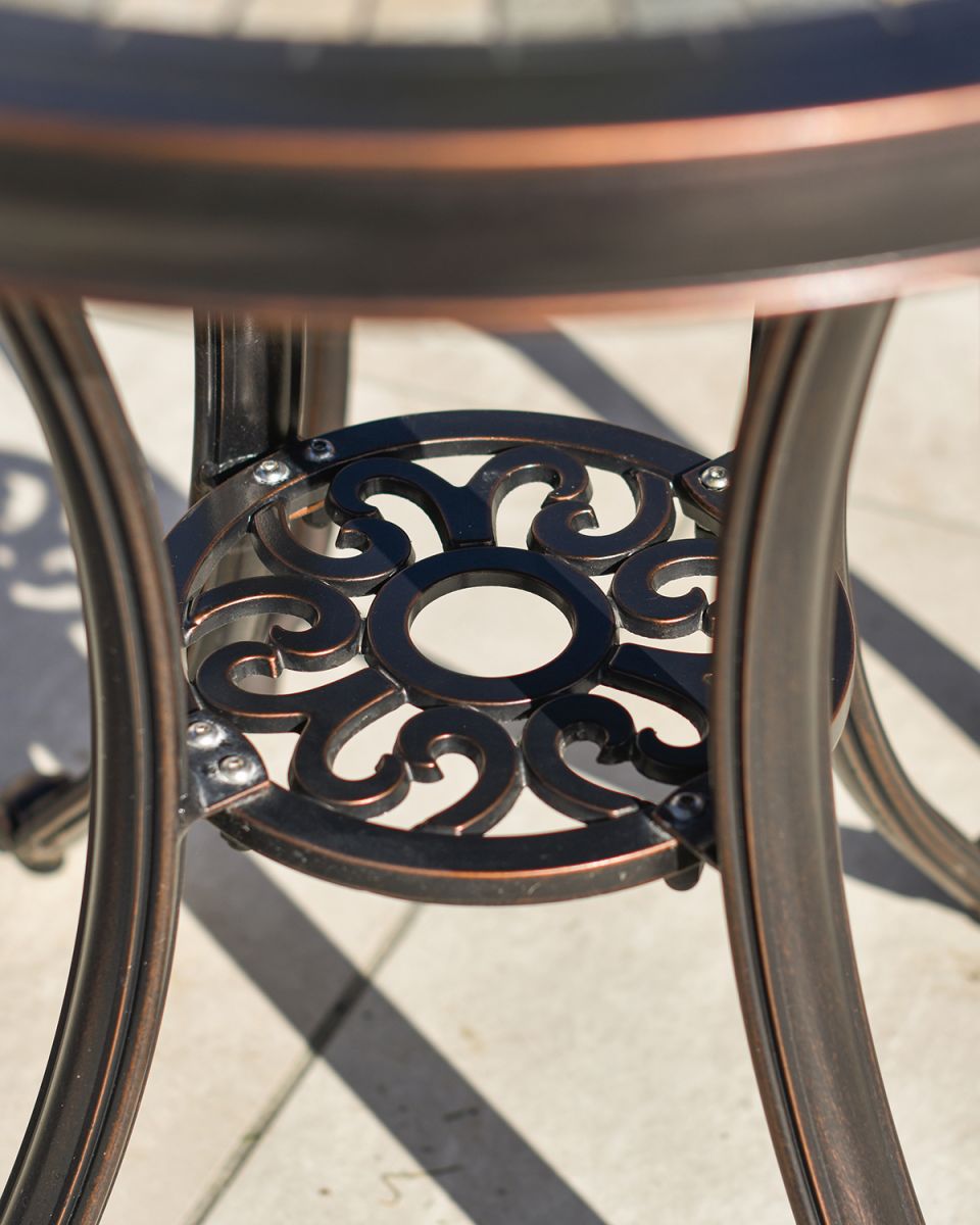 Ornate Design at the Base of the Table